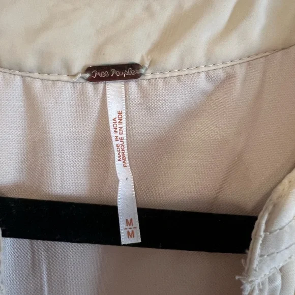 Free People Cream Floral Long Sleeve Dress - Picture 3 of 4